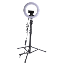 1 LED ring light with stand for live streaming, fill light for beauty portrait photography, portable and versatile for videos and photos, compatible.