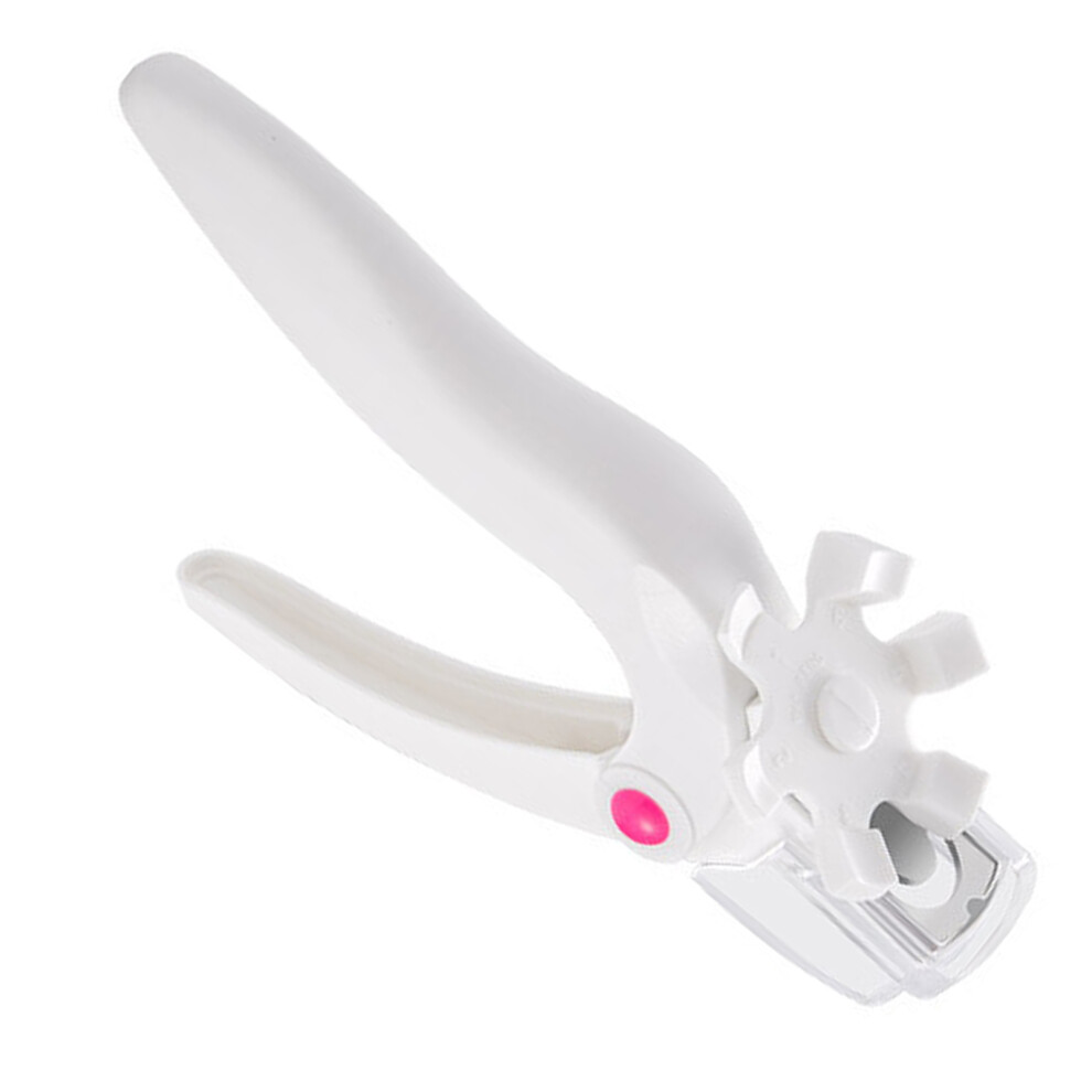White Adjustable Acrylic Nail Clippers With Sizer, Stainless Steel, 155 X 89Mm