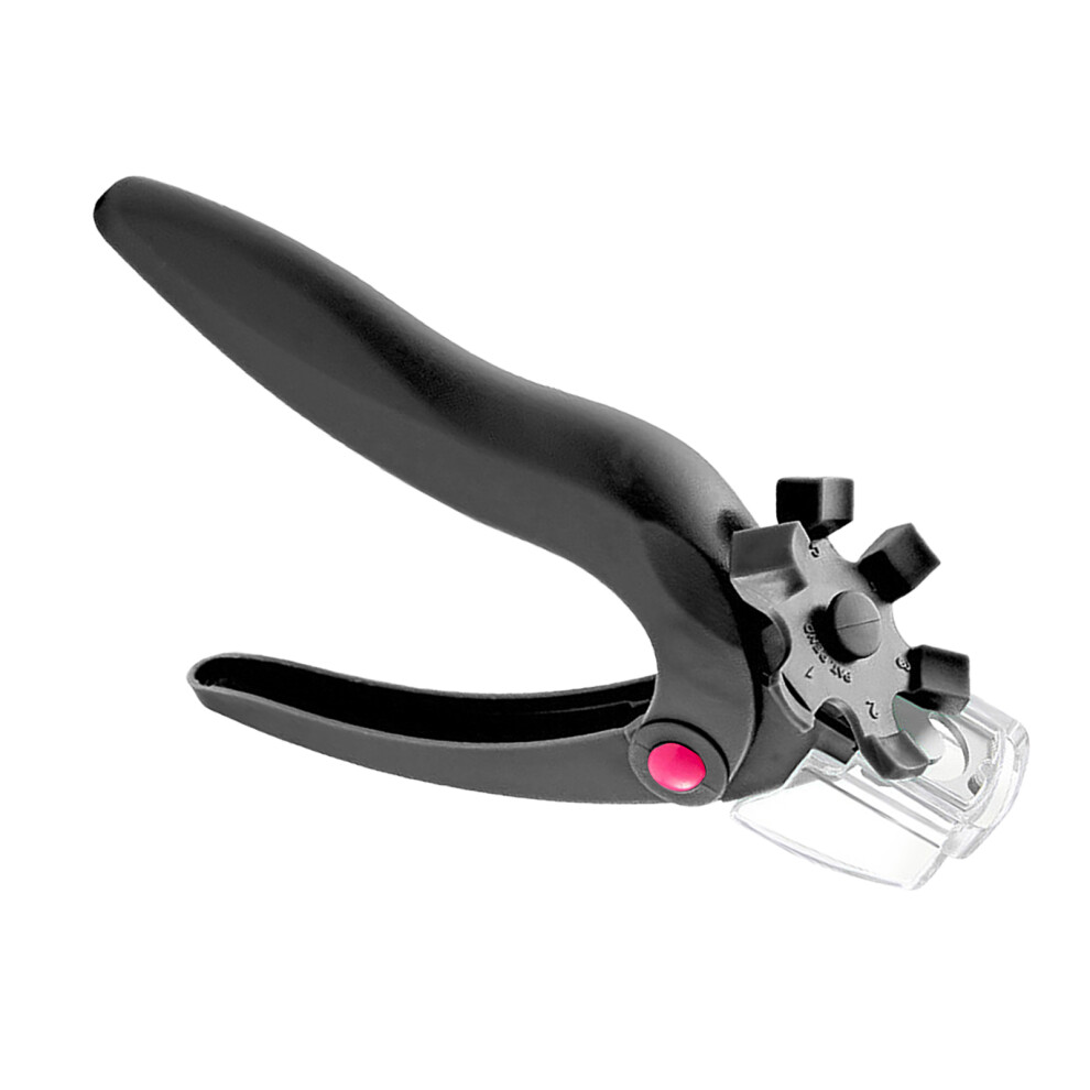 Black Adjustable Acrylic Nail Clippers & Sizer, Stainless Steel, 155X89mm