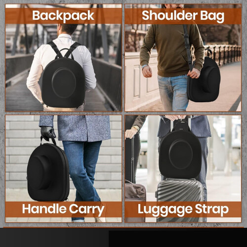 Hat Storage Case for Travel – Protective Fedora Hat Box Organizer with Handle 1