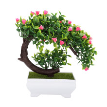 Artificial Bonsai Tree for Home Decoration, Realistic Effect Lifelike Micro-Landscape Design with Dust-Resistant Plastic Material, Low-Maintenance Bea