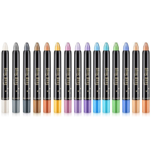 Lidschatten-Stick-Set für Damen, natürlicher, verblendbarer Lidschatten mit Metallic-Effekt, langanhaltender, wasserfester Schimmerstift für