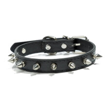 KANGYEBAIHUODIAN Leather Spiked Collar for Dogs and Cats, Puppy Necklace, Suitable for Small, Medium and Large Dogs