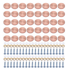 Steel Screw Cover Caps Decorative Mirror Screws 40pcs-rose gold