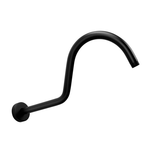 Bras de douche haut en forme de S, bras de douche résistant-Noir
