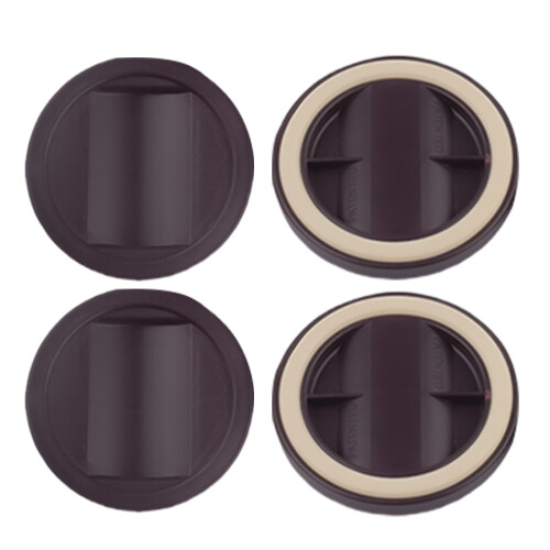 4 Stück Gummi-Rollenbecher, Bettstopper,-Kaffee