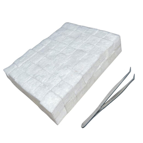 96Pcs Carbon Felt Wick Ceramic Wool Wick Ceramic Fiber