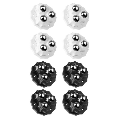 4Pcs Self Adhesive Casters Wheel Appliance Roller Slider-Black 1