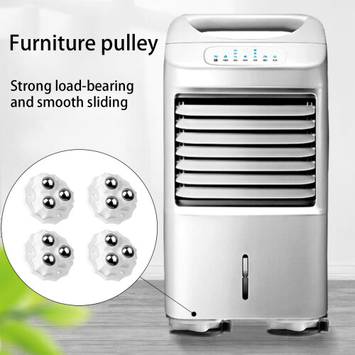 4Pcs Self Adhesive Casters Wheel Appliance Roller Slider-Black 2