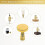 Bouton tournant de lampe, 10 pièces, interrupteurs-Or 3