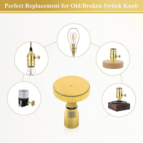 Bouton de rotation de lampe, 10 pièces, interrupteurs de-Argent 2