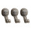 3Pcs Reusable Suction Cup Hook Bathroom Shower-Transparent gray 1