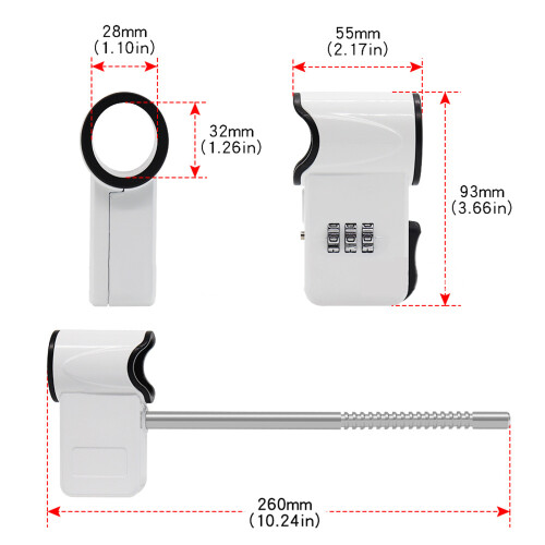 Multifunction Double Door Security Lock with personalizes 3 2