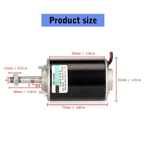 24V 30W Permanentmagnetmotor 7000 U/min Universeller 2