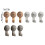 3Pcs Reusable Suction Cup Hook Bathroom Shower-Transparent gray 4