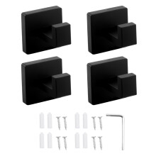 Mehrzweck-Saugnapf-Hakenclip, 4 Packungen, klare Designs-Schwarz
