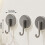 3pcs Space Saving Suction Cup Hook Quick Mount Wall Hook-grey 3
