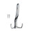 Wall Mounted Coat Hook Metal Double Prong Hook-Matt chrome 1