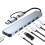 USB-C / USB-hub 7-porter USB3.0 for Windows MacOS Grey 6