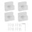 Home Organization Suction Cup Hook Clip 8pcs Set-brushed silver 1
