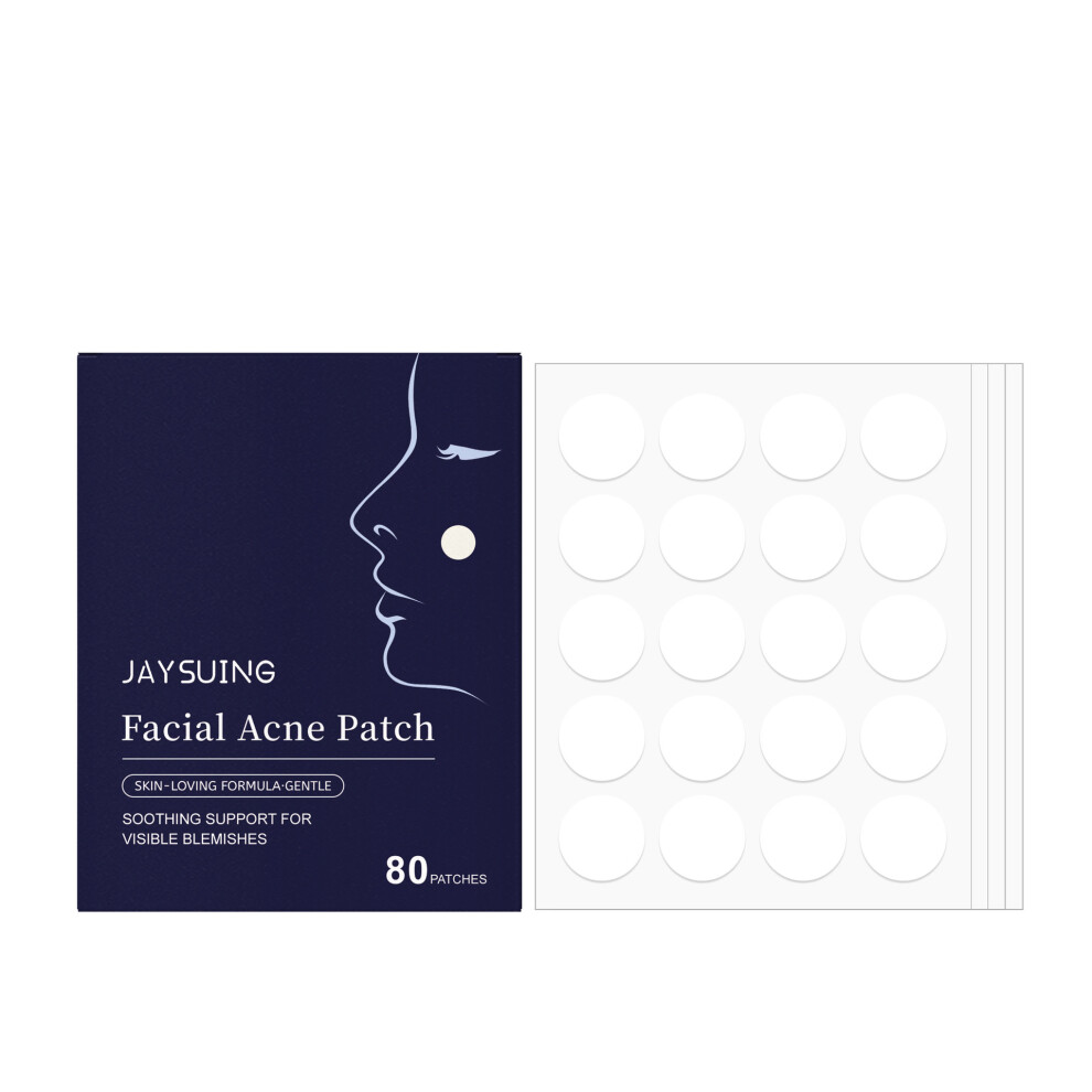 (80 PATCHES) JAYSUING Facial Acne Patch Gentle care for facial skin, daily cleansing, skin-friendly and breathable acne patch