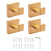 4Pieces Suction Cup Clip Portable Accessory for Secure-Gold