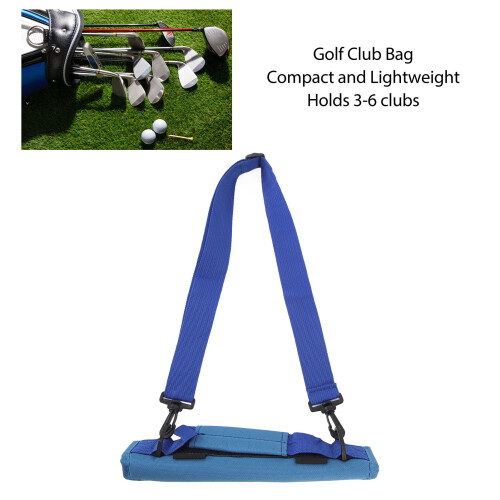 Mini Lightweight Blue Golf Club Carrier Bag, Large Capacity, Polyester 2