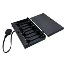 1Pcs USB Mini Netzteil Batteriebox mit Abdeckung und Schalter 8 X AA USB Batteriebox für 12V LED-Streifenlampen
