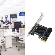 K32C 4-Port SATA3.0 6Gbps PCIe-zu-SATA3-Adapterkonverter PCIE-Erweiterungskarte Upgrade PC-Speicher