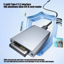 USB 3.2 Aluminium CFE B-Kartenleser 10Gbps Schnellübertragung für mobile Profis