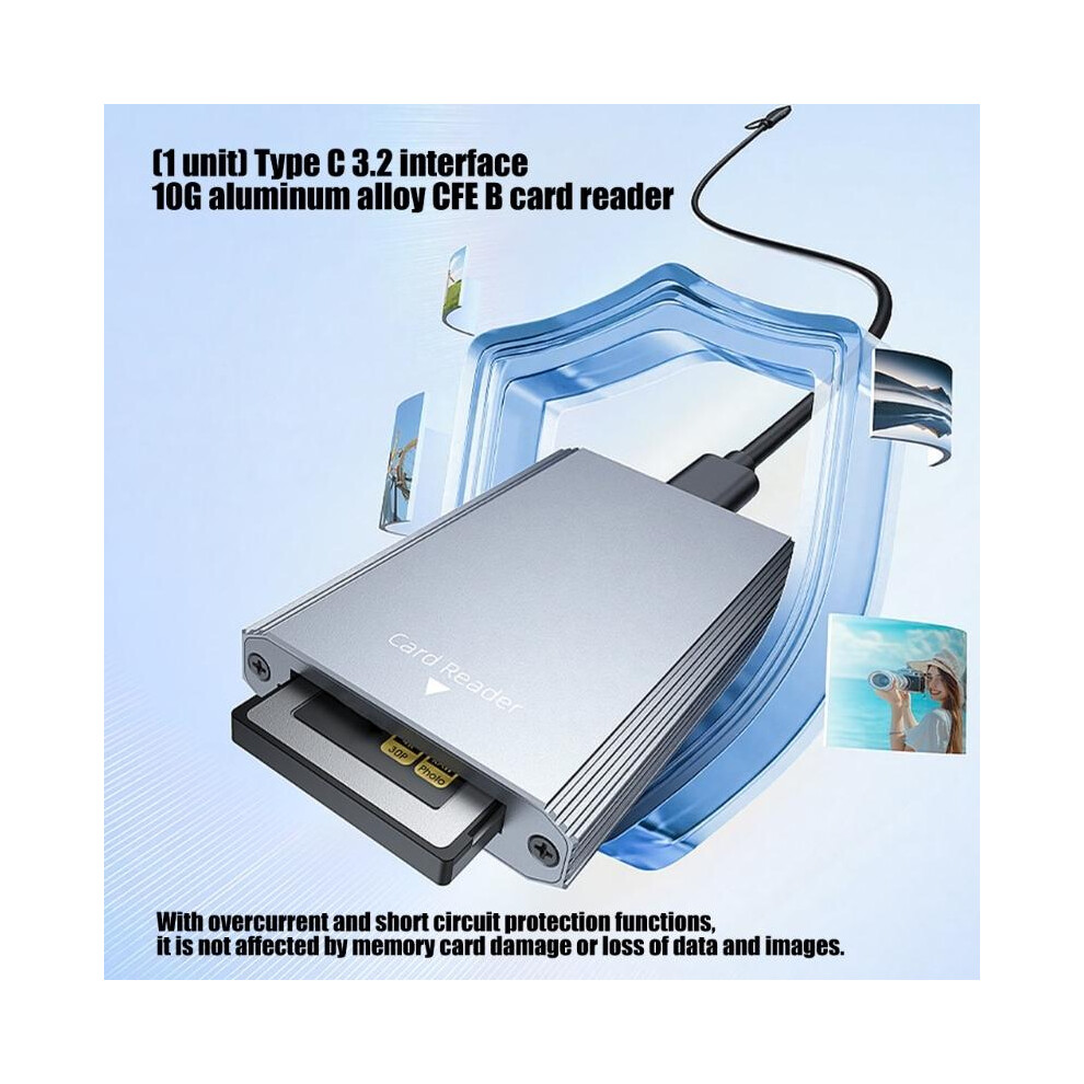 Usb 3.2 Aluminum Cfe B Card Reader 10Gbps Fast Transfer For Mobile Professionals 6935161524963