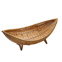 Rattan Obstschale Tablett Couchtisch Gewebte Kleinigkeiten Korb feine Handwerkskunst Nachahmung Rattan Teilname Praktisches Design