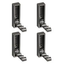 4 Stück einfache Stile Metallhaken klappbarer Wandhaken-Perlgrau