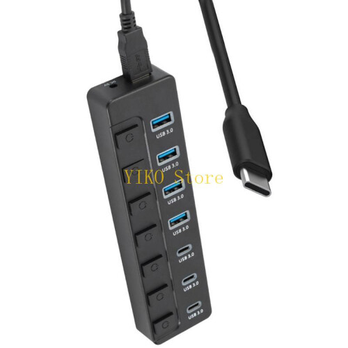 K32C USB C 7-Port-Extender 5Gbps Datenübertragungsadapter für Elektronik 1