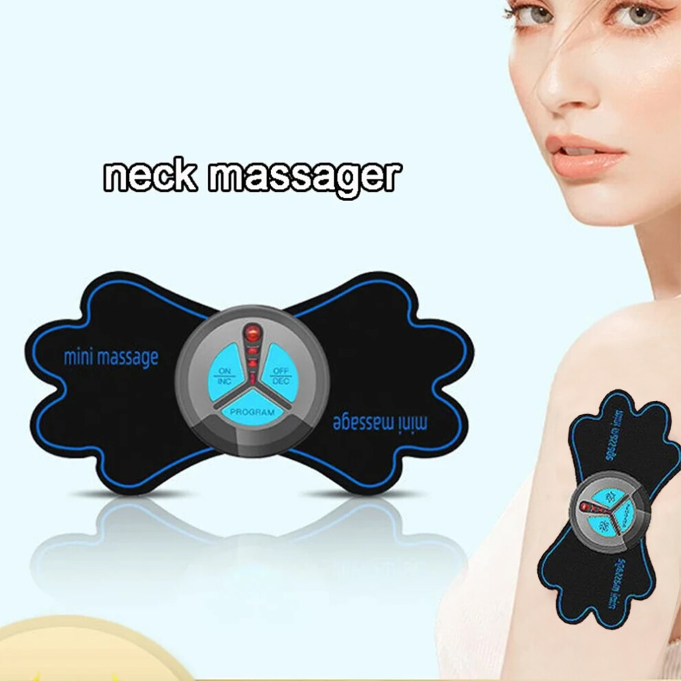 Mini Neck Massager Portable Electric Cervical Spine and Back Muscle Massager to Relieve Fatigue Massage Pad Body Massager