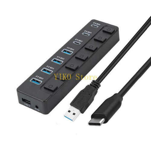 K32C USB C 7-Port-Extender 5Gbps Datenübertragungsadapter für Elektronik 2