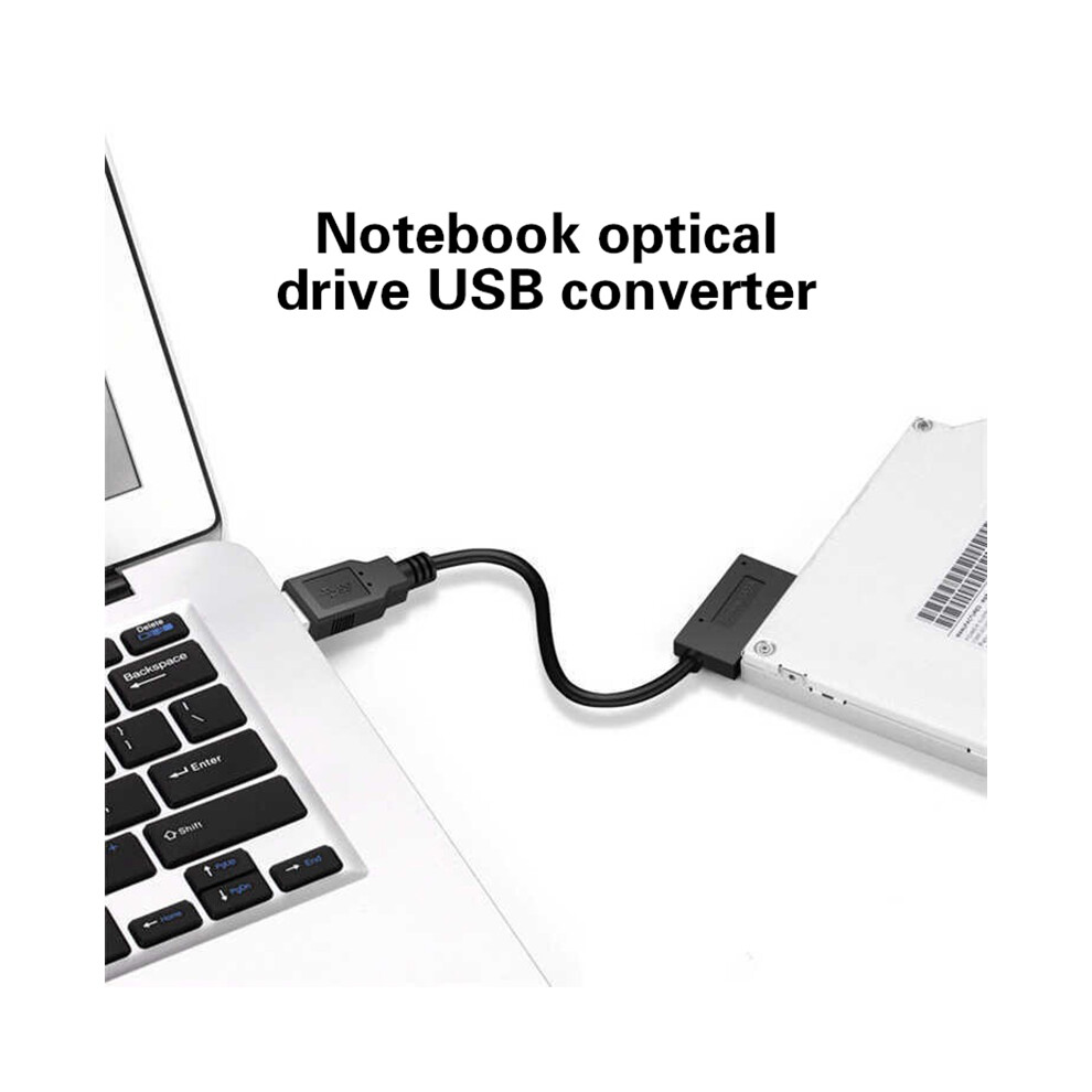 Pzzpss Usb 2.0 To Mini Sata Ii 7 6 13Pin Adapter Converter Cable For Laptop Cd/Dvd Rom Slimline Drive Converter Hdd Caddy 6935161473100