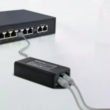 1Pcs 100Mbps IEEE 802.3af/at PoE-Repeater 2-Port-Gigabit-POE-Extender für IP-Kamera/NVR/AP 100-Meter-Reichweitenverlängerer