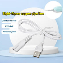 1 PC 80 cm USB-Kabel Ladeleitung Kupfer-Loch 5V Taschenlampenrasierer Haarschneiderdraht Einzelloch 1,8