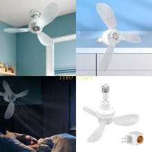 K32C Modern E27 Bodendeckenventilator 11,8 Zoll abnehmbarer Lüfterblatt Low-Noise Hanging Ventilator mit Steckdose für den Büroladenmarkt