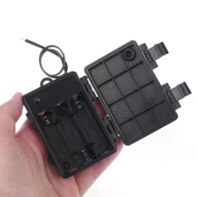 1 Stück 3 Abschnitte AA-Batteriehalter 4,5V Nr.5 Wasserdichte und staubdichte Batteriepatrone mit Schalterfunktion