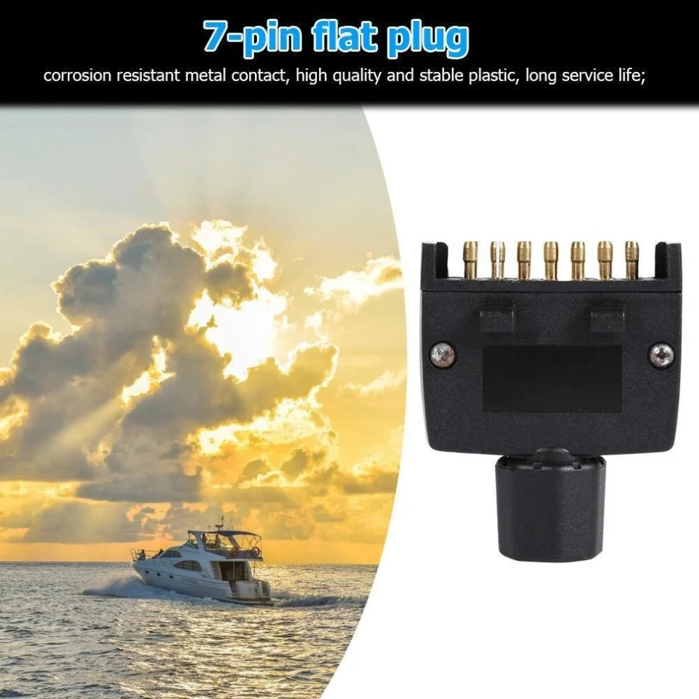 Carhome Australian Standard 7-Pin Flat Male Connector Â Boat/Caravan/Trailer Adaptor Plug Socket 6935161518160
