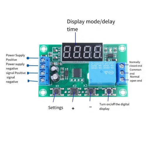 Automatiseringskontroll-timerrelémodul med brede bruksområder 5V YYC-2S