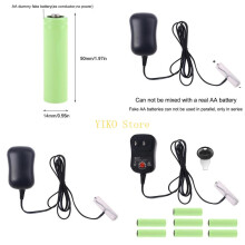 K32C Universal AA Batterie US-Stromversorgungskabel Ersetze 2AA-zu-8AA-Batterie für einen radioelektrischen Spielzeuguhr-LED-Streifen