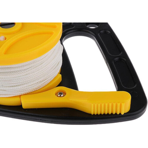 Underwater dive wreck reel with handle wheel, yellow, 46m 2