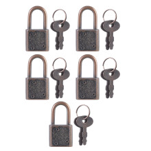 Cadenas à clé en alliage de zinc pour journal intime, 5-Rouge