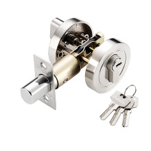 Serrure de porte dissimulée, simple à installer, ronde, pour