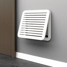 White UltraThin Decorative Wall Mounted Fuse Box Cover with FlipUp Electrical Panel Door