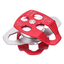 Movable Aviation Aluminum Climbing Reel Lightweight Double Portable Downhill Reel for Outdoor Climbing and Lifting
