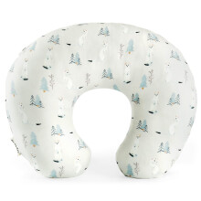 Nursing Pillow Cover Stretchy Minky Removable Slipcover for Breastfeeding Pillows, Ultra Soft Wild Forest Mongooses Pattern for Boys and Girls